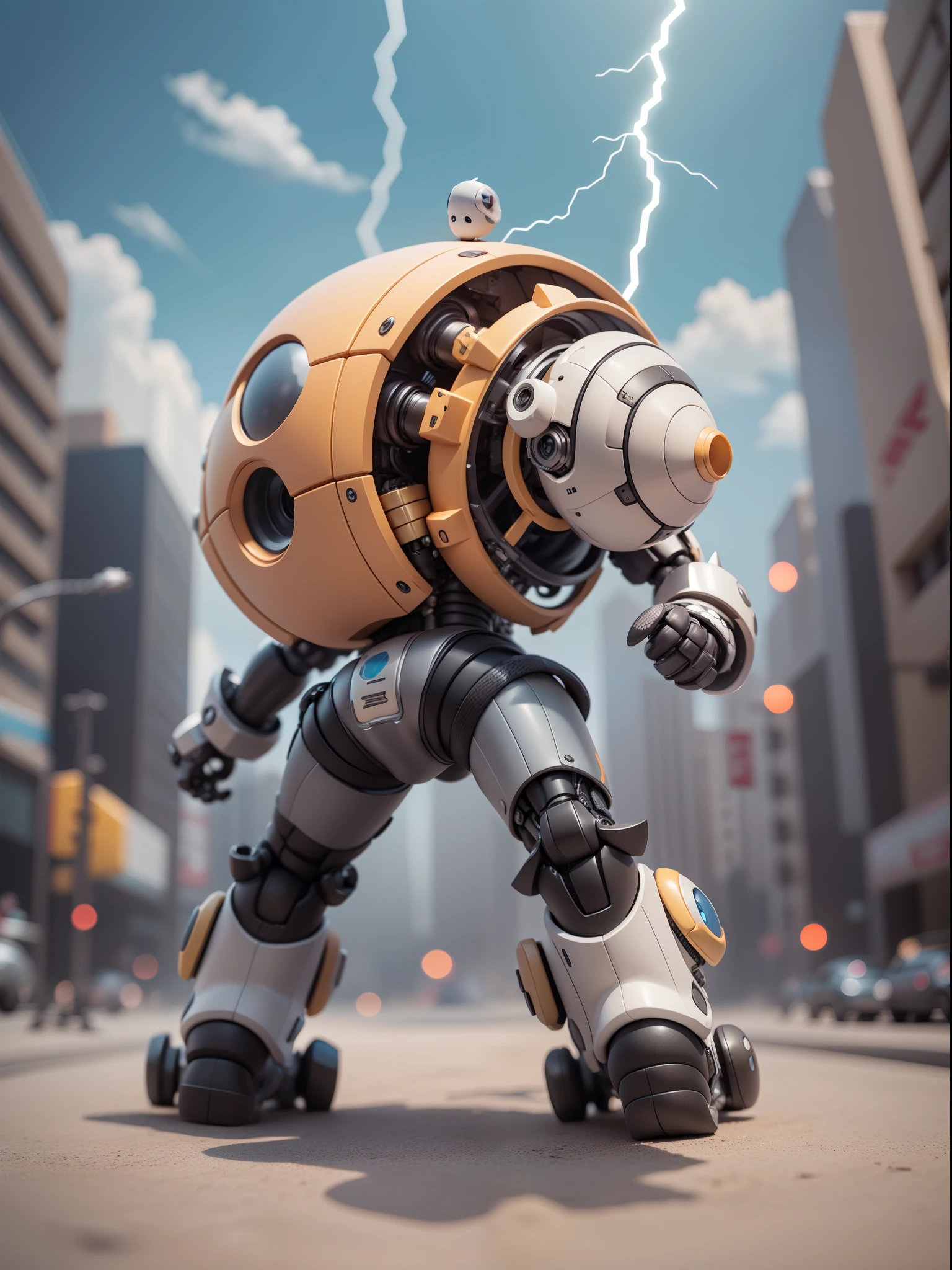 (Mechanical, Snake: 1.331), Lightning Fast, Cute Style, Small, Big Head, 3D Rendering, ((Q Version)), Pokémon style, Machine Style, Cinematic Texture, Figures, Pokémon, Movie Lights, Heavy Robotic Arm, Mechanical Belly, Mechanical Legs, Mechanical Legs, Mechanical Sense, Background Surround Lightning, Lightning, Cool, Clean White Background, Ray Tracing, Premium Colors, Full Body 3D Model, Action, Stylish Blind Box Toys. (fill body:1.2)，chibi,（（red））