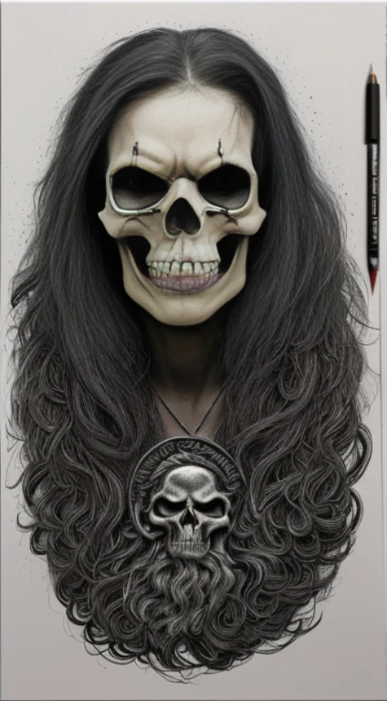 ,Foto frontal, caveira heavy metal heavy meta , (((touca e fones de ouvido))) em um fundo preto, usando uma touca,bearded skull, Estilo de arte heavy metal, skull design for a rock band, estilo heavy metal, rap metal | |, estilo Black Metal, skull like, ((skull)), arte em heavy metal, Rocha Pedreiro, Rocha, rocha pesada, olhar, usando uma touca,just art for dark metal music, ✏️🎨l.8k UHD.