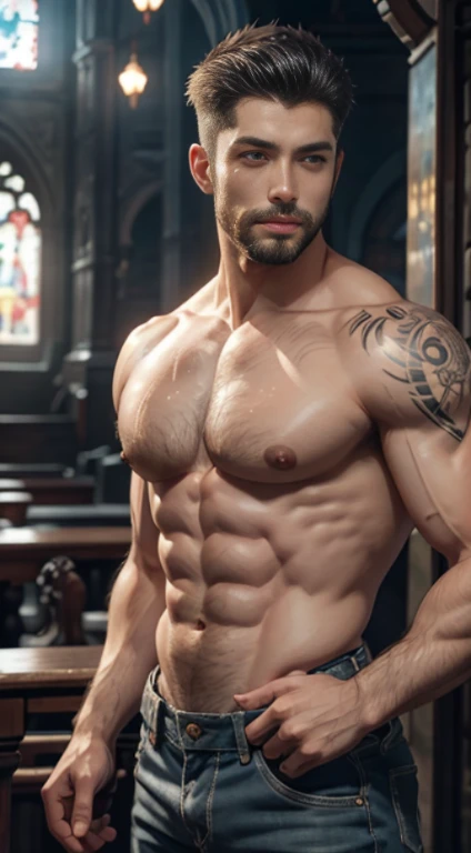 Construction workers!The whole body is covered with tattoos！Large area tattoos！christmas！Short hair details，Shaved on both sides！(High detail 8K)！tall！189 cm!70 kg![Des!Gorgeous Christmas tree background，house with decorative lights!suntanned skin, [ Short hair details, Shaved on both sides, silvery white ]!! ultra - detailed, Best quality at best, Strong light illumination, Focus sharp, theater audience, The upward lens is closer to the body, (( Lean Body Fat 5%，Short hair details！ shave the sides short, silver whey health, My ????? is hairy, bodyhair,  , Showing hairy armpits, furry legs, silber hair,)), ,Muscular Jigachad, Super buff and cool, With a beard、??????? French and German men posing for photos, Asian male, Handsome Chad Chin, handsome face and beautiful face, cool guy, male model, Derek, Handsome face, Handsome men, Who is Shi Yu????????????, Ross Tan, 2 7 years old, 2 8 years old, young man with beautiful face, Mark Edward Fish, Male face attractive male，Side Body(！, large bulge ":1.2),(dynamicposes:1.1), A masterpiece of the thighs, Best quality at best, A high resolution, closeup portrait, malefocus, solofocus, of a man, 35yo, The ????????、Ai Jia、low angles, bodyhair, Grow a beard, weight loss，Stay healthy, My ????? is hairy, bodyhair,  , ???? overalls，Showing hairy armpits, furry legs, little beard, model poses, Surprising composition, Front view, HighDynamicRange, Bad laughs， , Eight-pack abs, Abs hair，'s，Alpha male！, raise your hands high, Short hair details, Shaved on both sides, silvery white, Grow a beard, spark of light, ???? big bulge！，There are small protrusions in the abdomen, the detail, Belly and hairy belly are complicated， 8K post-production，muscular character, Strong masculine characteristics, Muscular man pictures, Bulging muscles, muscle men, muscular thighs ８ｋ high detal,电影灯光, hyper realisitc, high detal, Anatomically correct, ctextured skin,!high high quality,wide wide shot！The entire body contains the calves！ low perspective，Best quality at best, A high resolution, tmasterpiece, Acura 8k Ultra HD，（（Christmas atmosphere）），（high high quality），primitive，realistically，insanely details，Highly detailed skin and just the right colorachizi beard）（Handsome figure）higher care，cloud，HANDSOME MUSCULAR MAN）Standing on the beach with less shirt on，Stubble masculinity）（cleanness）Wet（（white colors），a paradise，Yunduoji，The large，（（tmasterpiece）），（high high quality），primitive，realistically，insanely details，Highly detailed skin and just the right colorachizi beard，（（Young handsome muscular man））），malefocus，person who focuses alone，shaggy，（Stood up））taking a shower，sloppy，Masculinity，Perspectives，The ????????，Uncensored，face flushed，，thick tight，Grow a beard，with her mouth open，Armpits，spread your legs，（（white colors，））（（Antigo））（Snow background），（Hot ShardFujhrineaple，pines，（nevando），（（rays of sunshine，）），Water waterfall，Rochas，​​Yun Jiejie）），（high high quality），primitive，フォトリアリスティック，insanely details，Highly detailed skin and just the right colorachizi beard，（Handsome figure）Higher（（One guy）））（（the hair））Black short church suit，the street，Bottoms，vestments，See through men，in the church next door，，Xiao Jiao Ling，There is fog，nigh sky，（（tmasterpiece）），（high high quality），（（Brush cut））primitive，realistically，insanely details，Highly detailed skin and just the right color，（Handsome（Cesa.jackman）（（muscular tall man，））（（Stand in the sky）），Silver armor，，diamond cross collar，diamond bracelet，nigh sky，heavenly feeling，cloud，Sparkling sea，（（tmasterpiece）），（high high quality），primitive，realistically，insanely details，Highly detailed skin and just the right color，（tmasterpiece）），（high high quality），primitive，realistically，insanely details，Highly detailed skin and eyes，Vibrant black，the sunset，（（up and down））））