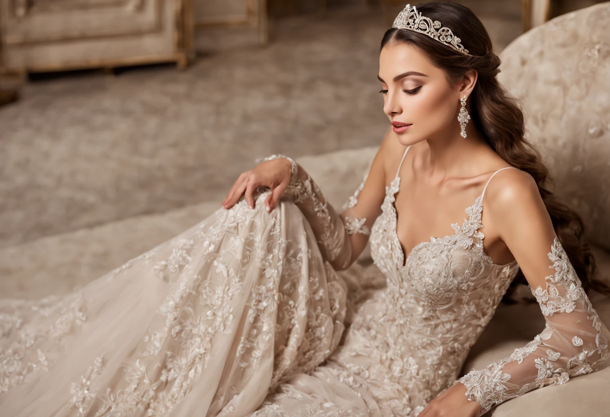 spectacular hand embroidered wedding dress, intricate detailing, delicate lace, shimmering beads and sequins, exquisite craftsmanship, long flowing train, glamorous silhouette, ethereal beauty, luxurious fabric, fine threadwork, intricate floral patterns, elegant neckline, intricate motifs, breathtaking design, regal princess-like aura, couture masterpiece, timeless elegance, opulent and extravagant, show-stopping gown, exquisite handiwork, captivating embroidery, royal allure, stunning craftsmanship, meticulous attention to detail, radiant and glamorous, flawless and regal, breathtaking and enchanting, artistry and elegance, magnificent and graceful, impeccable and refined, extraordinary and enchanting.