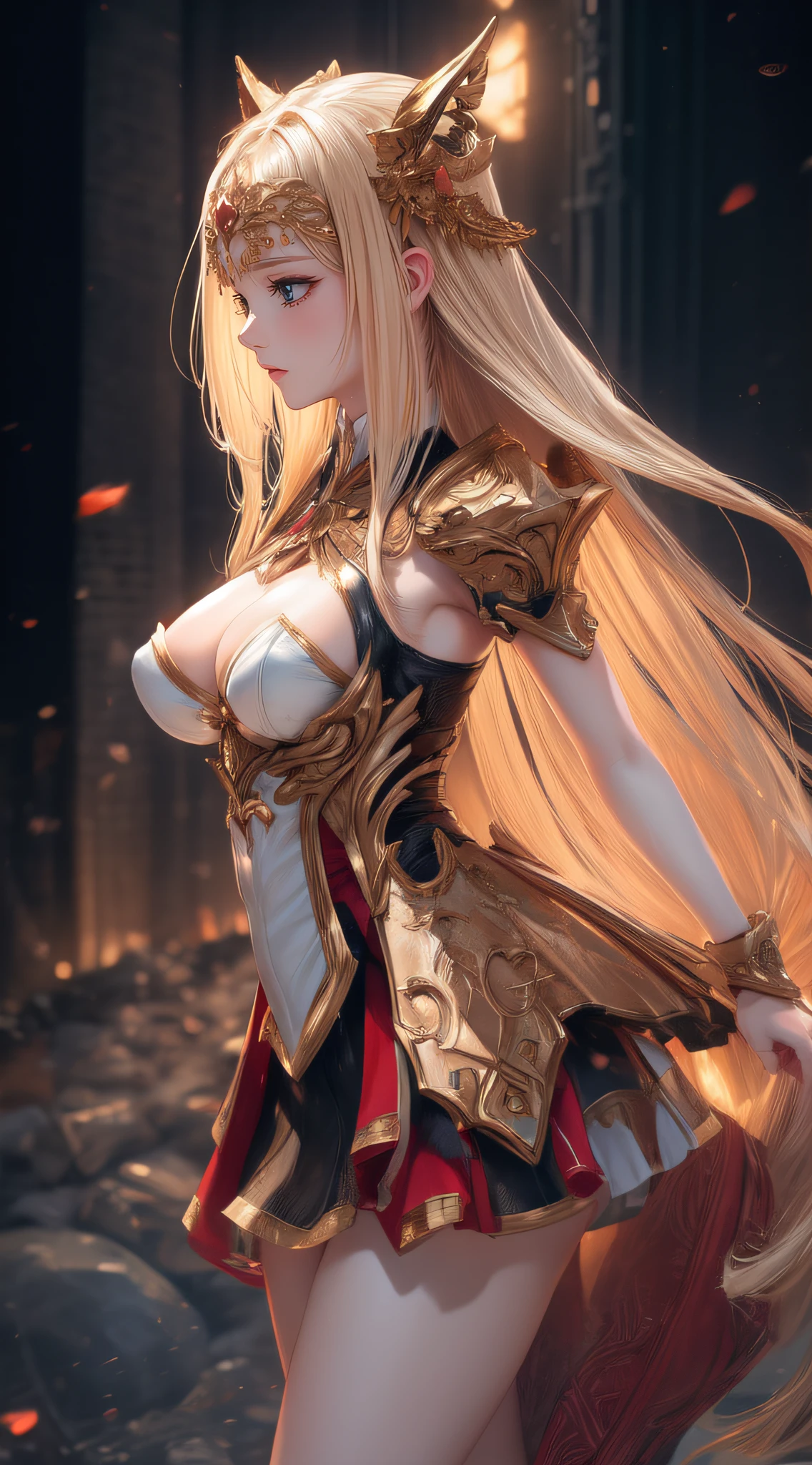 From Side,Full body,Pornographic Images,Cinematic scene,Fantasy Art,Highest image quality,hyperrealistic portrait,(8K),Ultra-realistic,Best Quality,High quality,High Definition,high quality texture,high detailing,Beautiful detailed,fine detailed,extremely details CG,Detailed texture,realistic representation of face,masutepiece,presence,Dynamic,Bold,1gir,Ultra detailed skin,Curve,Petite,Beautiful breasts,Large breasts,pale skin,pointed breast,Erect nipples,(super thin hair),(ultra soft hair),(ultra straight hair),Swept long bangs,very light coppery amber hair,Hair over one eye
