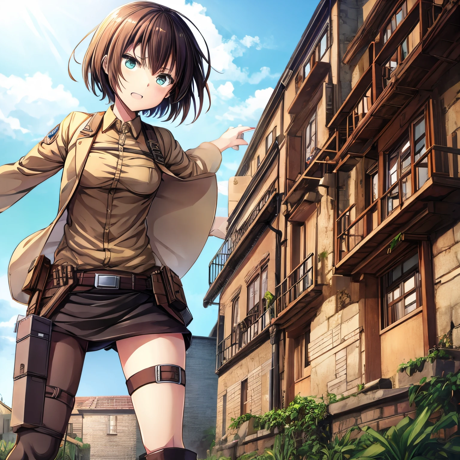 Attack on titan, woman survei corps, short hair, final season after rumbling