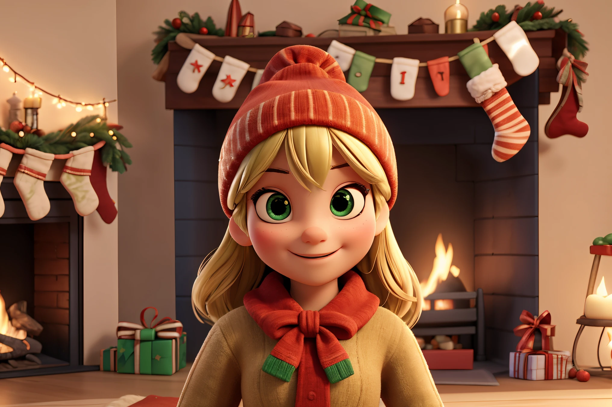 Christmas poster design。Lovely Santa。Merry Christmas.