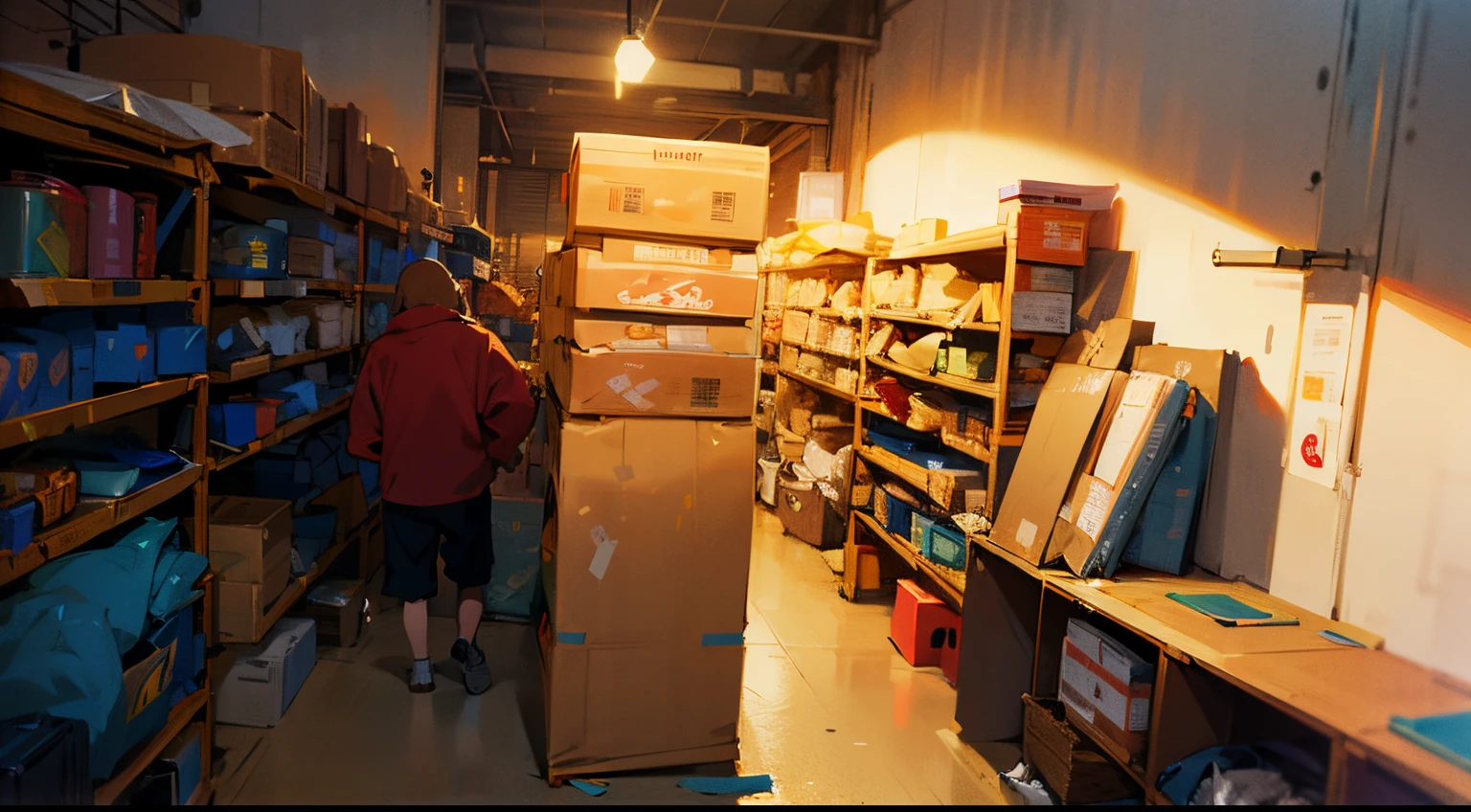 Make the warehouse in the picture simpler