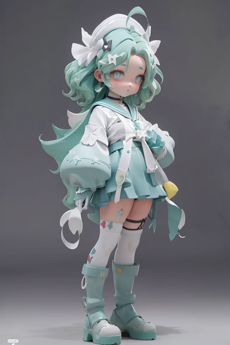 (Full body stand painting), single, master-piece，Best qualtiy，10, Wash and clean the background., Micro close-up, 01 Wah Wah, 1girll, bara, sailor warrior uniform, White Gloves, water eyes, green sailor warrior costume, Dark green hair, Hair ornaments, choker necklace, Superskirt, Short hair details, 耳Nipple Ring, Gear Head, boots, boot, (perfect detailed eyes:1.2), (High Quality:1.2), (high-detail:1.2), (masterpiece:1.2), (Very detailed:1.2), illustration,paintbrush, single, (White backgrounid),  background, master-piece, bestquality, illustration, , Beautiful Detailed Glow, beautiful detail eyes, midriff, Large forehead, Tshibi, Whole masterpiece， Best Quality Best