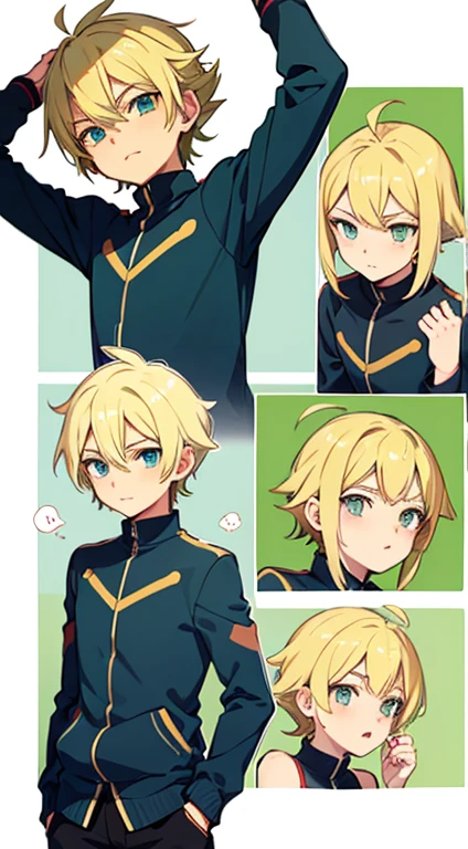 Inazuma Eleven Oc Boy With Blonde Hair And Green Eyes