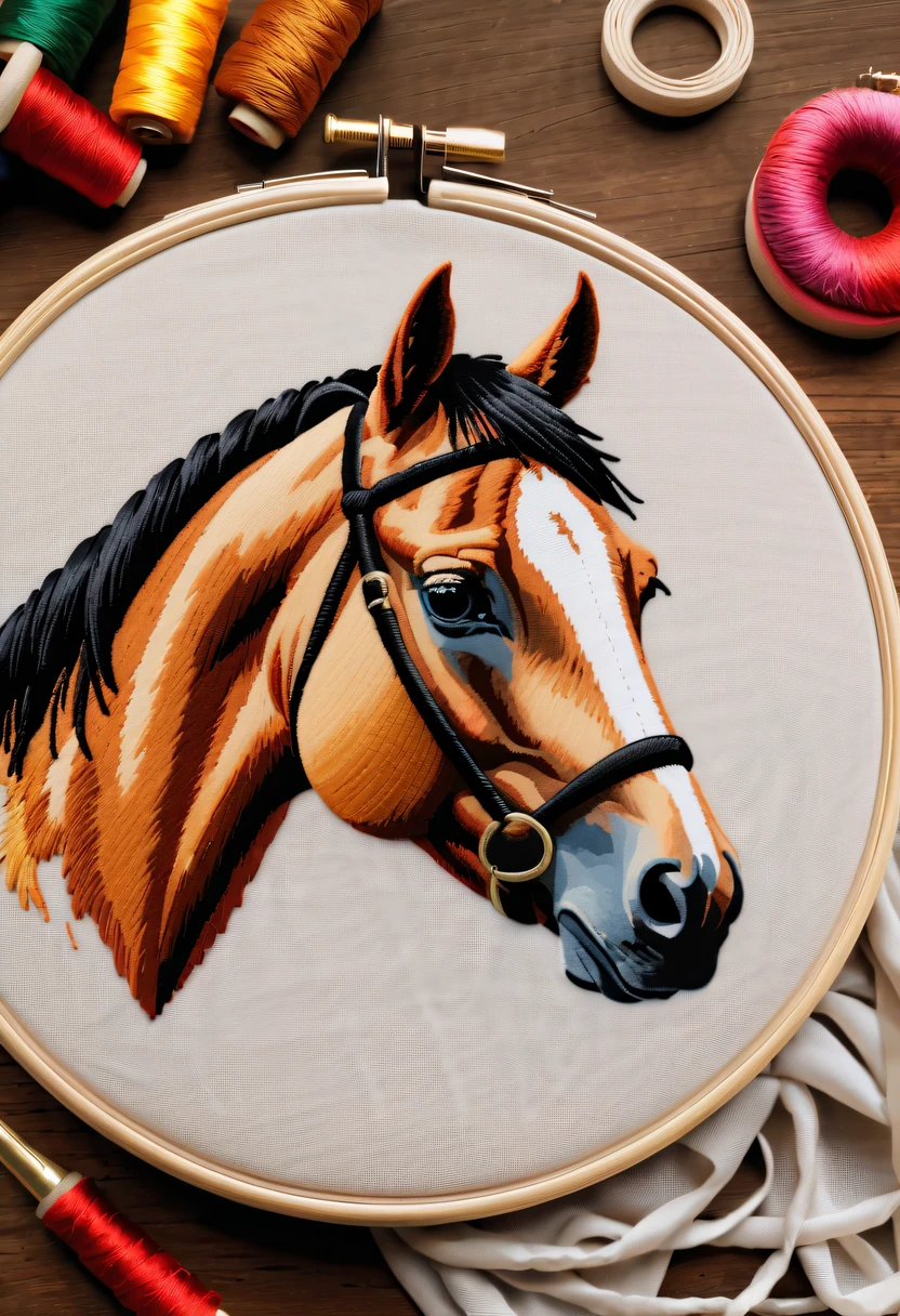 Embroidery works,Embroidered horse
