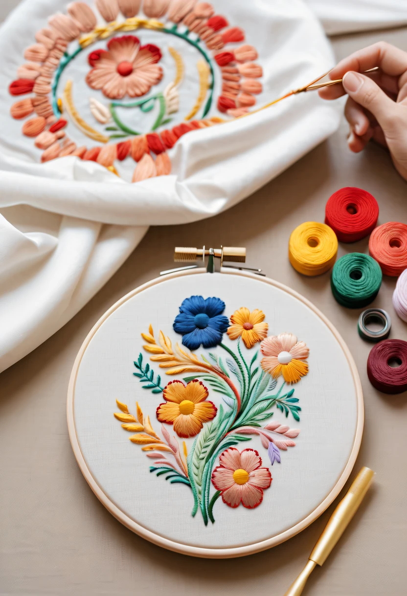 fan embroidery works,embroidery