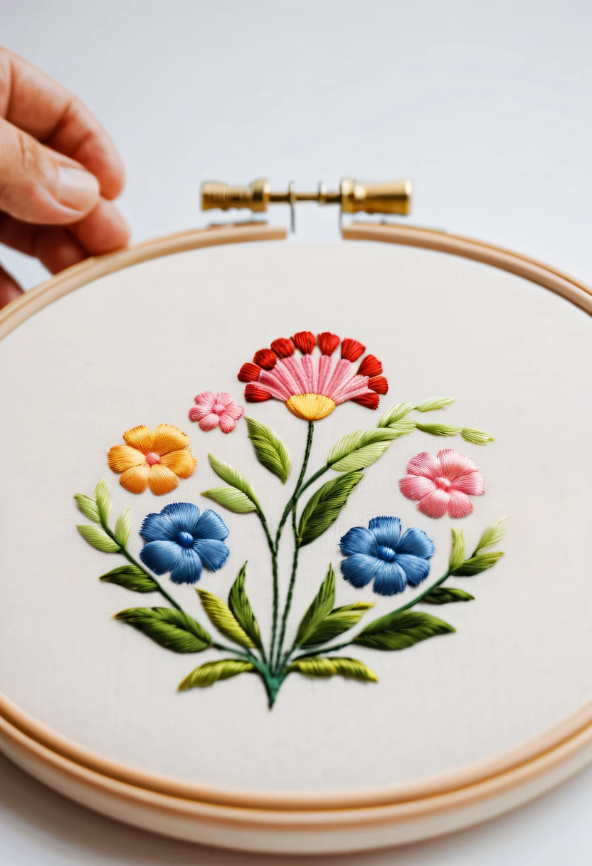 fan embroidery works，embroidery