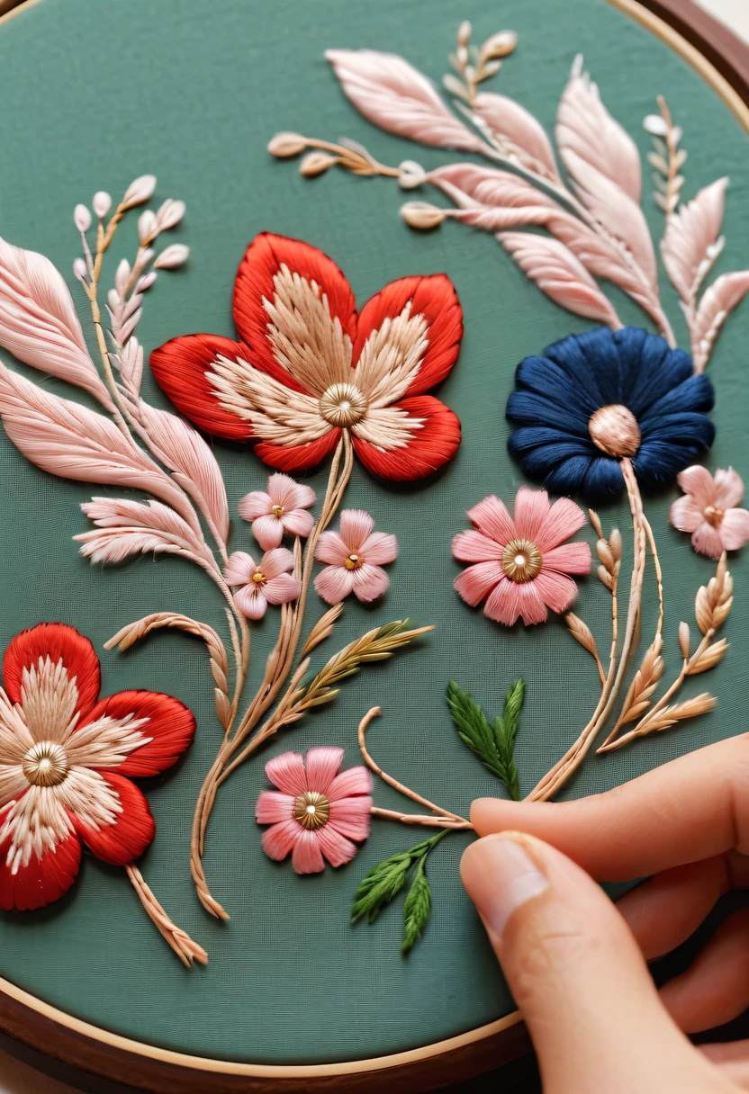 Draw an embroidery work，Phoenix embroidery，Chinese clothing design，Silk fabric，