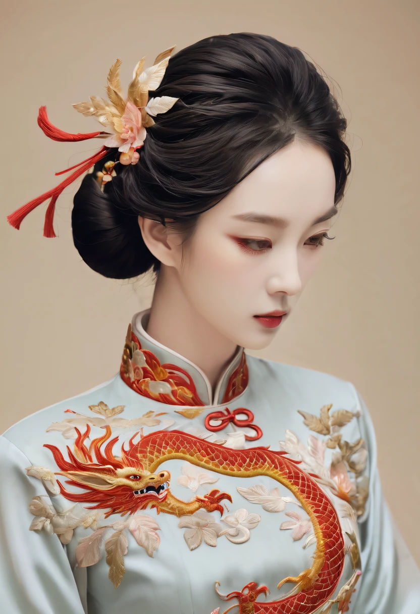 embroidered clothing,dragon embroidery,Chinese clothing design,catwalks,