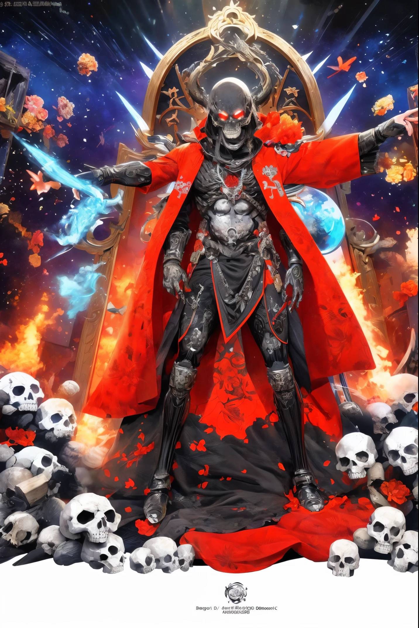 Personajes de anime,The glowing eyes are surrounded by skulls and flames., Hermoso dios masculino de la muerte, Badass Anime 8K, anime epic artwork, Anime Art Wallpaper 4K, Anime Art Wallpaper 4K, Anime Art Wallpaper 8K, Arte detallado del anime digital, Anime Wallaper, Fondo de pantalla de anime 4k, Arte de anime clave detallado, Fondos de pantalla de anime 4k, Anime Wallpaper 4k