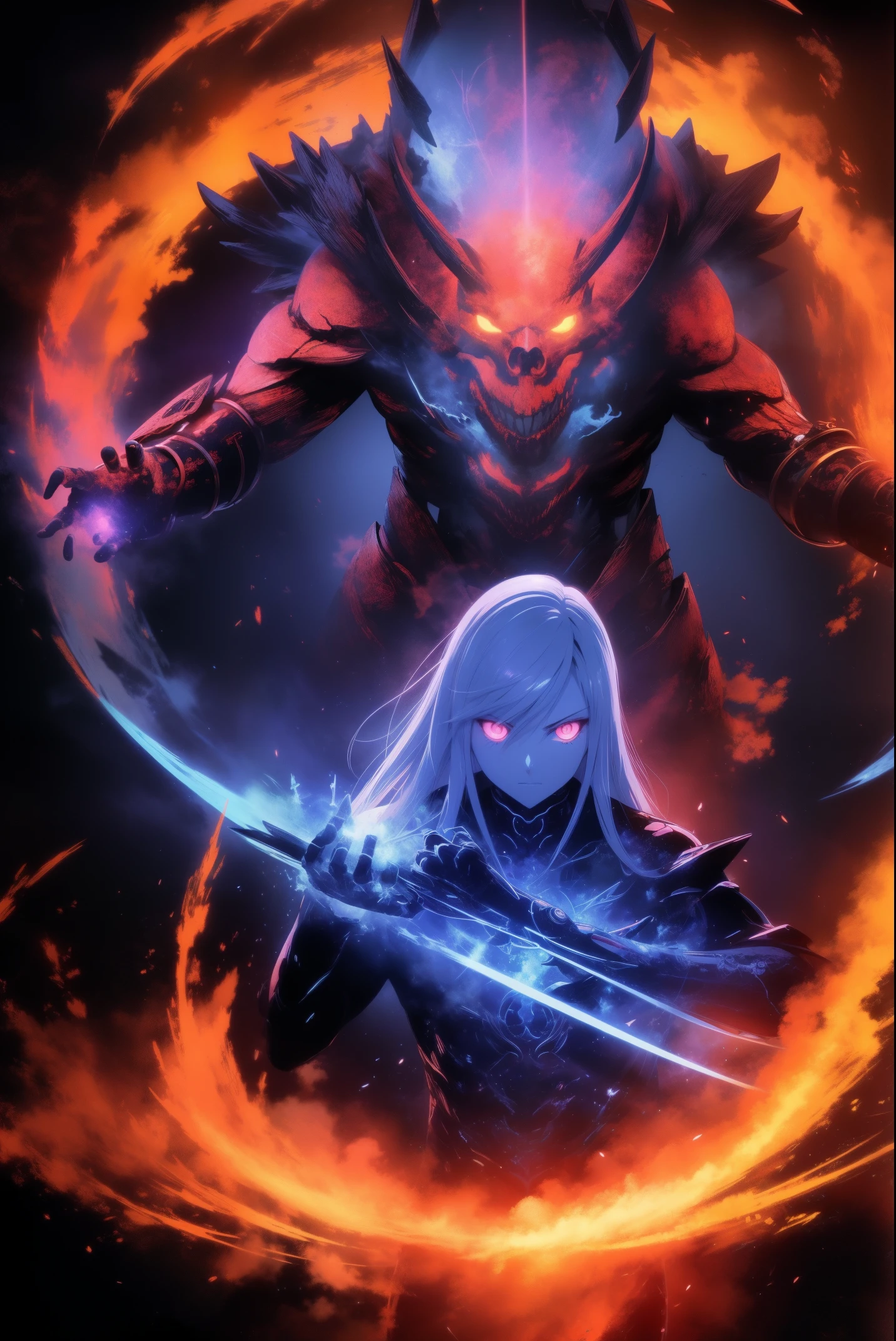 Personajes de anime,The glowing eyes are surrounded by skulls and flames., Hermoso dios masculino de la muerte, Badass Anime 8K, anime epic artwork, Anime Art Wallpaper 4K, Anime Art Wallpaper 4K, Anime Art Wallpaper 8K, Arte detallado del anime digital, Anime Wallaper, Fondo de pantalla de anime 4k, Arte de anime clave detallado, Fondos de pantalla de anime 4k, Anime Wallpaper 4k