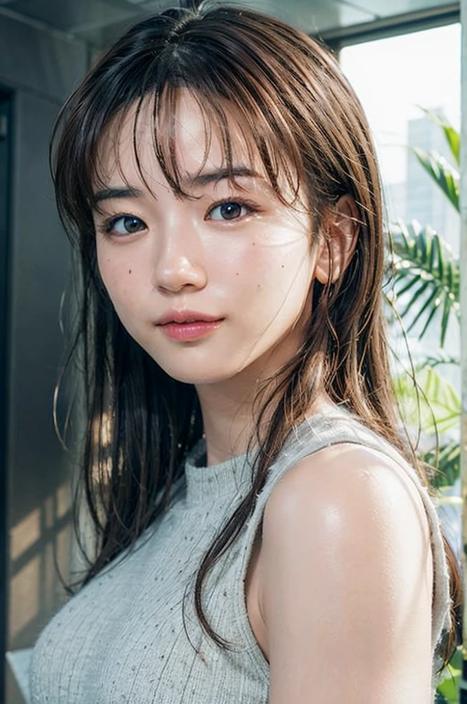 doress、(Photorealsitic:1.4)、(hyper realisitic:1.4)、(realisitic:1.3)、(Smooth lighting:1.05)、(Improved lighting quality in movies:0.9)、32K、1girl in、20 years girl、Realistic lighting、Back lighting、Facial light、raytrace、(brightened light:1.2)、(enhanced quality:1.4)、(Top quality real texture skins:1.4)、finely eye、finerly detailed face、Fine quality eye、(Tired, sleepy and satisfied:0.0)、 close up of face、(enhance body line mood:1.1)、(Increase the beauty of skin texture:1.1)、Look into the viewer、