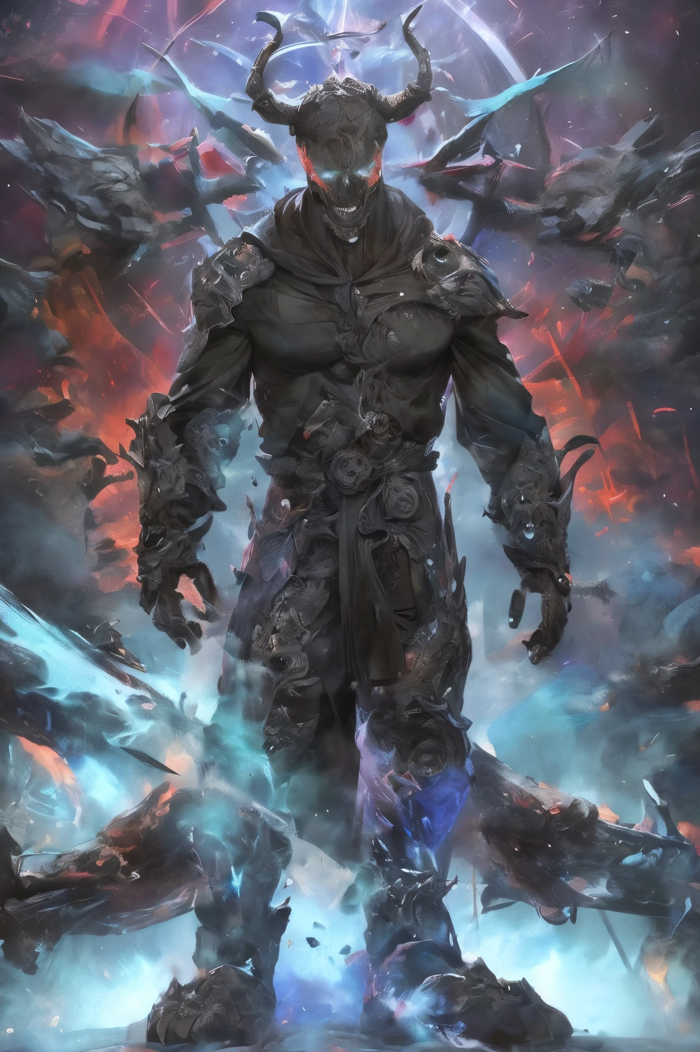 Personajes de anime,The glowing eyes are surrounded by skulls and flames., Hermoso dios masculino de la muerte, Badass Anime 8K, anime epic artwork, Anime Art Wallpaper 4K, Anime Art Wallpaper 4K, Anime Art Wallpaper 8K, Arte detallado del anime digital, Anime Wallaper, Fondo de pantalla de anime 4k, Arte de anime clave detallado, Fondos de pantalla de anime 4k, Anime Wallpaper 4k