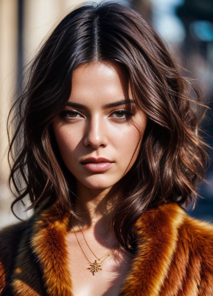 A stunning intricate full color (sks woman:1), wearing a fur coat, epic character composition, by ilya kuvshinov, alessio albi, nina masic, sharp focus, natural lighting, subsurface scattering, f2, 35mm, film grain, at istanbul