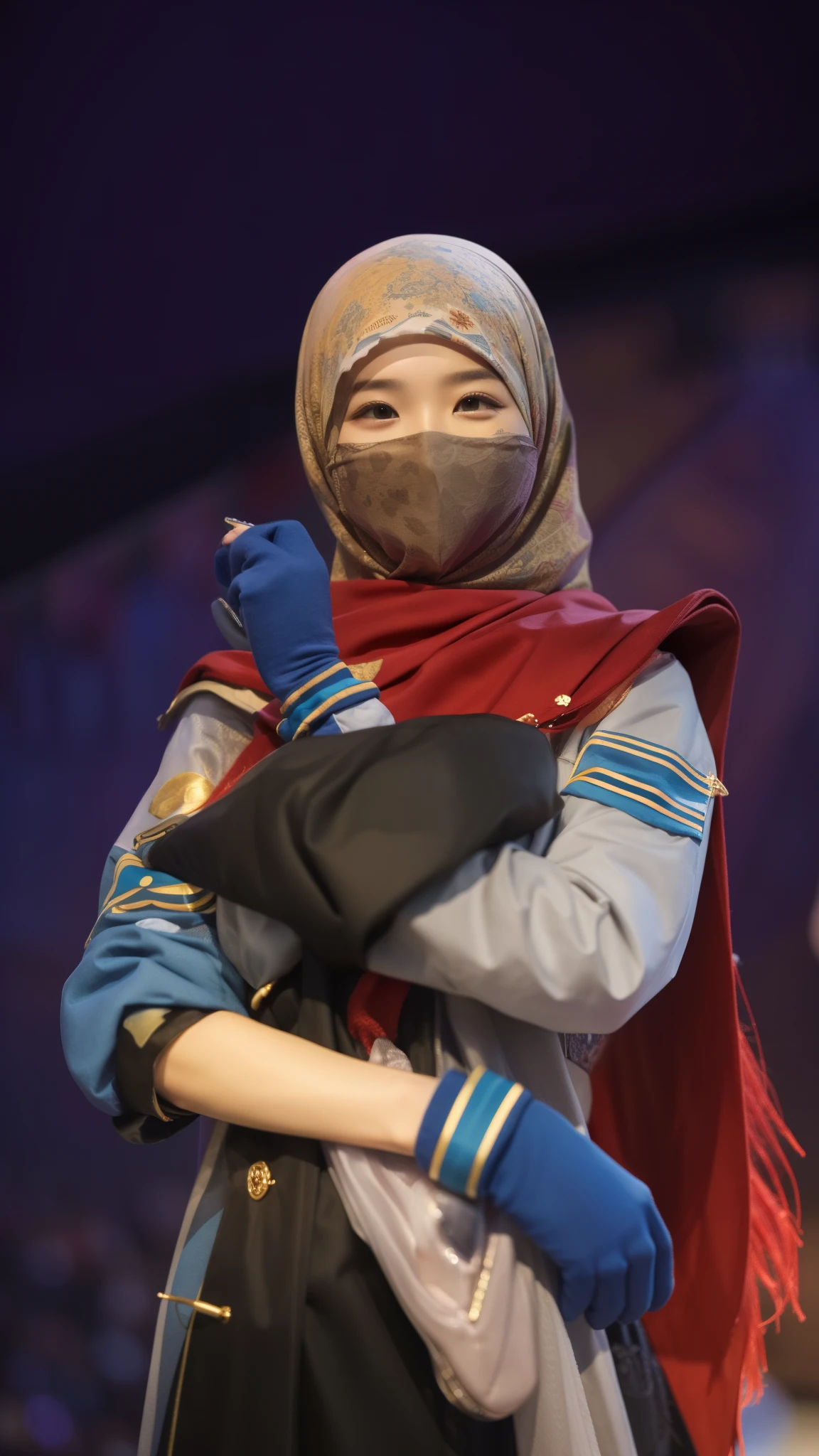 beautiful girl, Korea, wearing a hijab