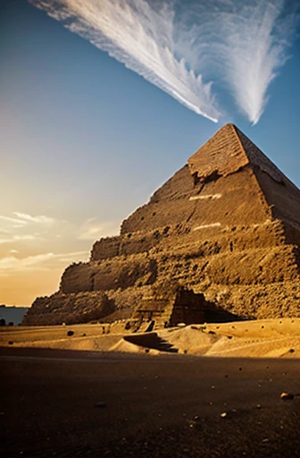 huge pyramid indesert from pharaoh