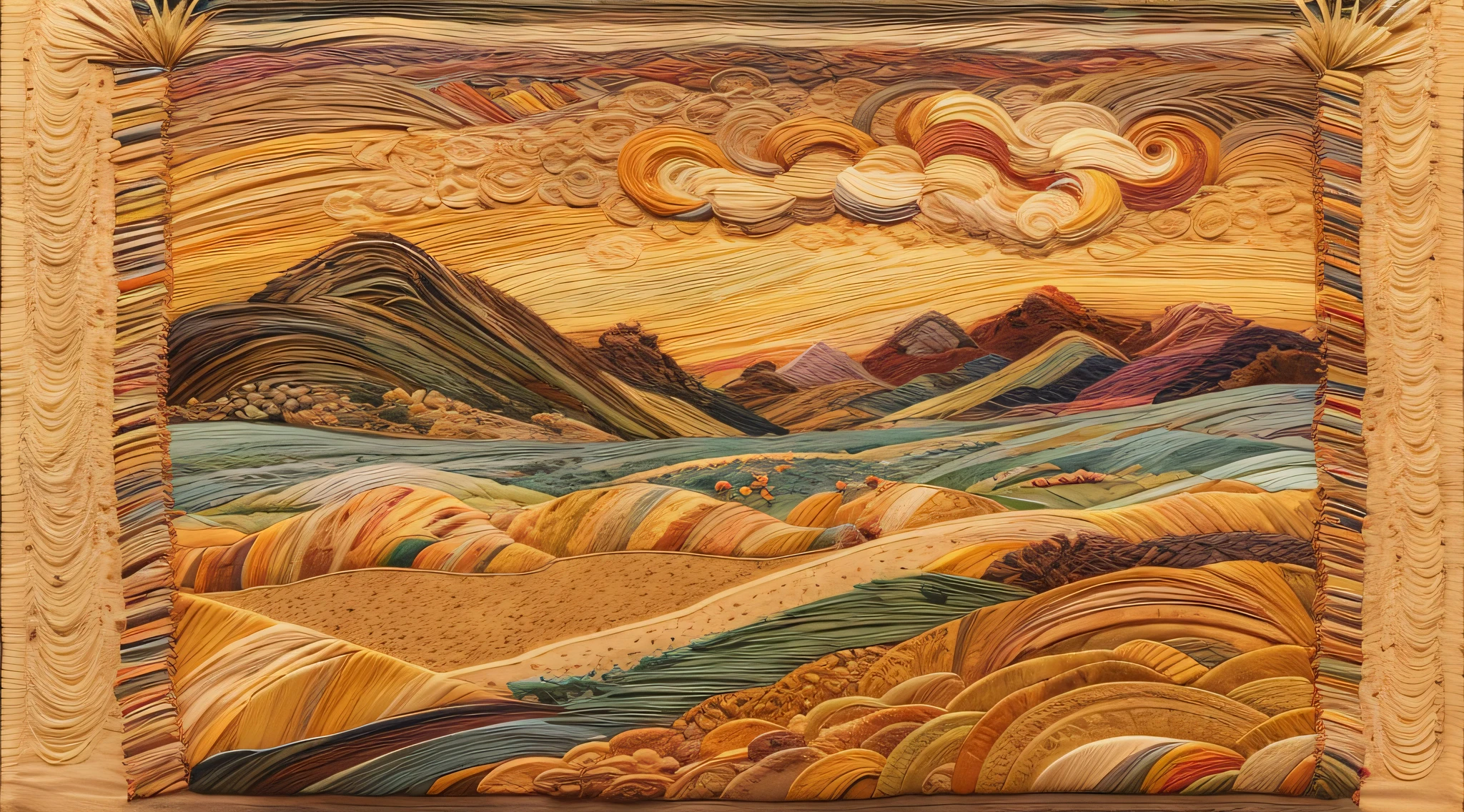 (best quality,4k,8k,highres,masterpiece:1.2),ultra-detailed,(realistic,photorealistic,photo-realistic:1.37),embroidered floral patterns,detailed stitching,vibrant colors,delicate thread work,exquisite texture and shading,vivid and lifelike representation,intricate needlework,Venetian lace-like fineness,skillful craftsmanship,meticulous attention to detail,breathtakingly beautiful,sophisticated design,artistic interpretation,handmade artwork,aesthetic elegance,traditional folk art,transcendent beauty,rich cultural heritage,ornate embroidery technique,masterful composition,fine fabric backdrop,elaborate floral motifs,golden metallic threads,pearl-like accents,embellished borders and edges,graceful curves and lines,delicate petals and leaves,subtle shading and gradients,soft and flowing fabric folds,portraying nature's beauty,expressing emotions through art