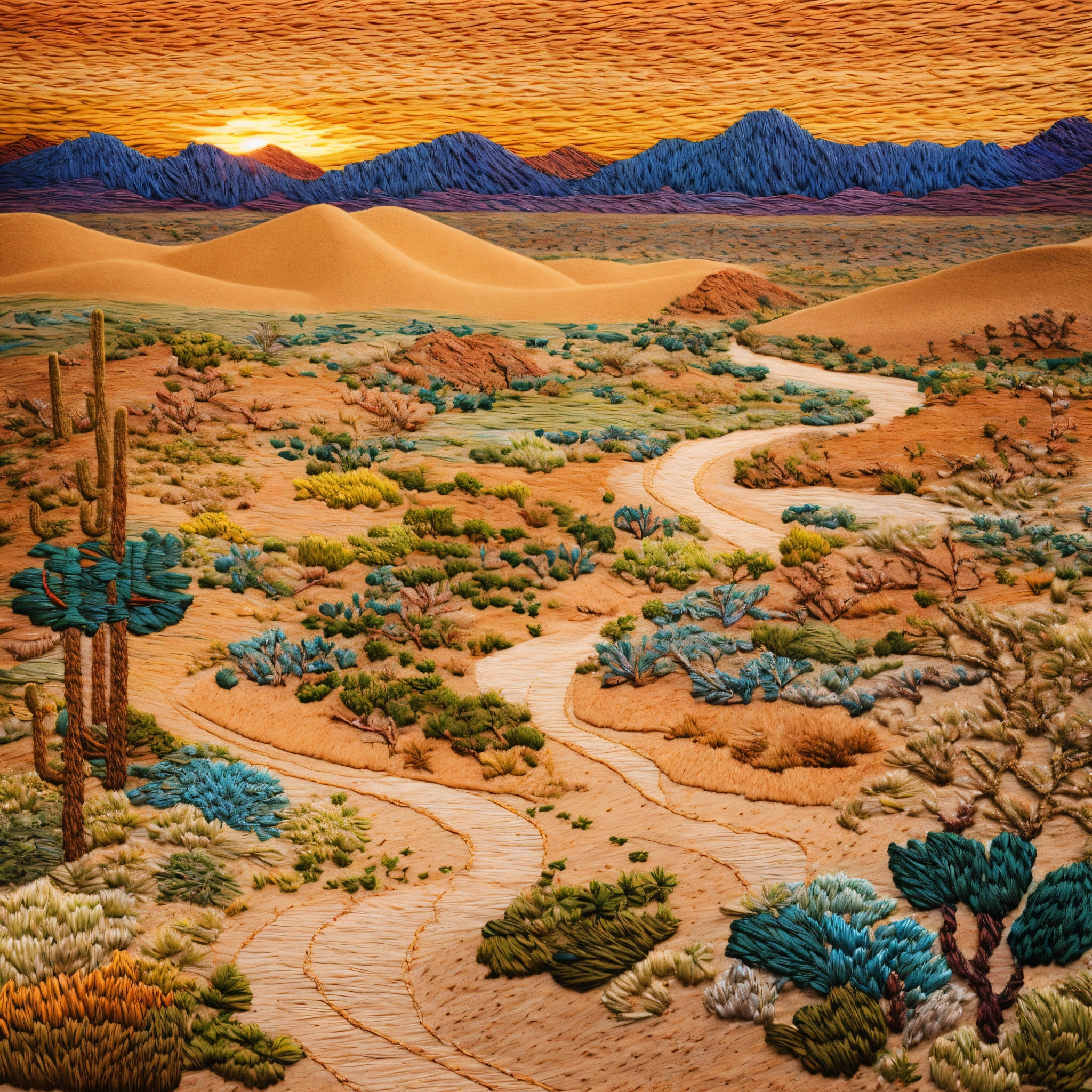 (best quality,4k,8k,highres,masterpiece:1.2),ultra-detailed,(realistic,photorealistic,photo-realistic:1.37),embroidered floral patterns,detailed stitching,vibrant colors,delicate thread work,exquisite texture and shading,vivid and lifelike representation,intricate needlework,Venetian lace-like fineness,skillful craftsmanship,meticulous attention to detail,breathtakingly beautiful,sophisticated design,artistic interpretation,handmade artwork,aesthetic elegance,traditional folk art,transcendent beauty,rich cultural heritage,ornate embroidery technique,masterful composition,fine fabric backdrop,elaborate floral motifs,golden metallic threads,pearl-like accents,embellished borders and edges,graceful curves and lines,delicate petals and leaves,subtle shading and gradients,soft and flowing fabric folds,portraying nature's beauty,expressing emotions through art