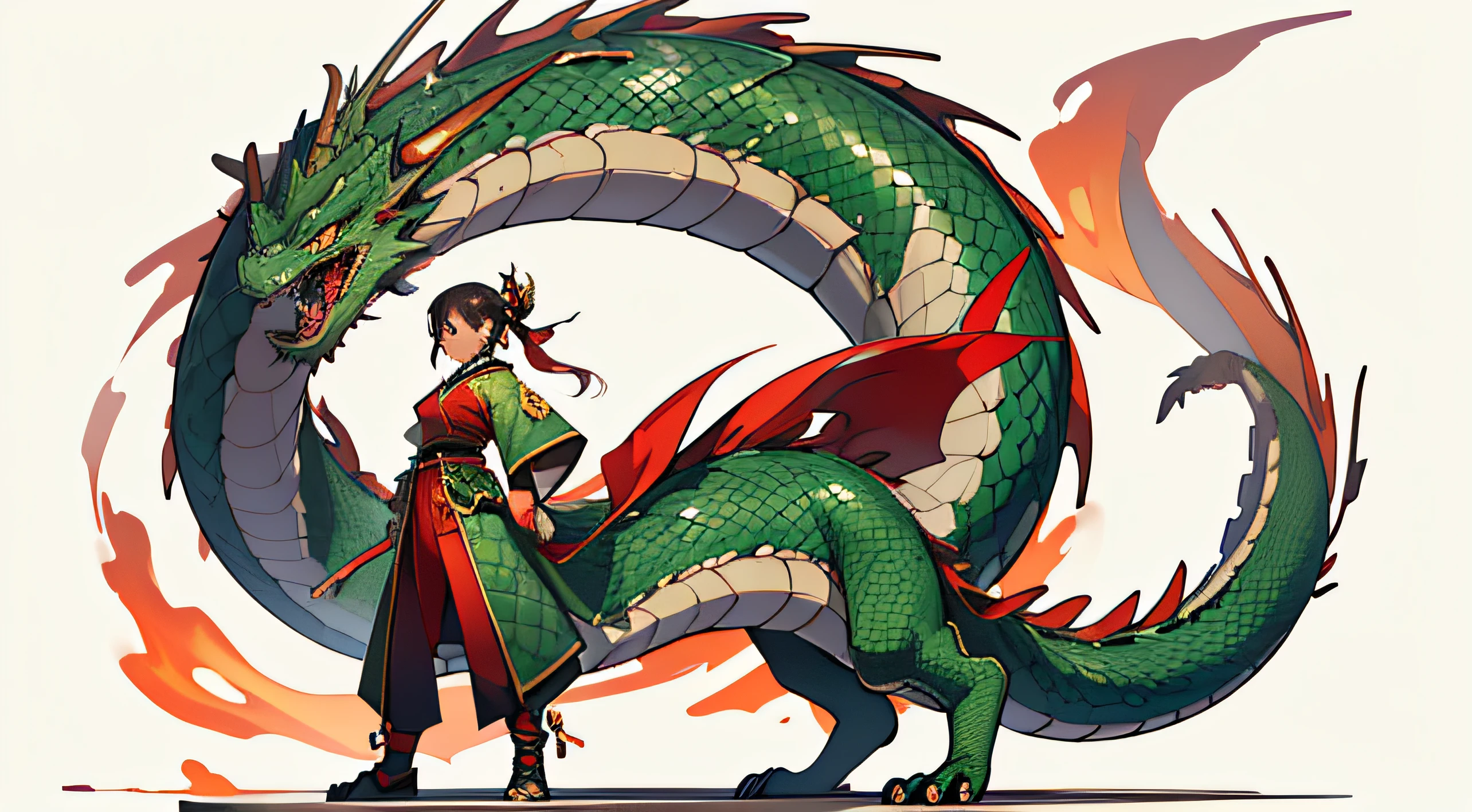(Best Quality,4k,8K,high resolucion,Masterpiece:1.2), oriental dragon, asian dragon, dragon full body, snake-like body, Even if it’s a dragon'I see a tail., No people, delete character, small front and hind feet, long waist