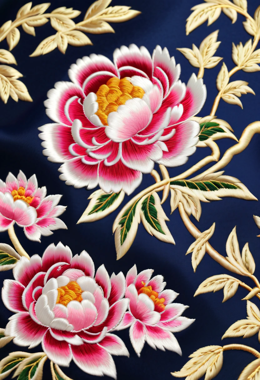 Draw an embroidery work，Phoenix embroidery，Chinese clothing design，Silk fabric，