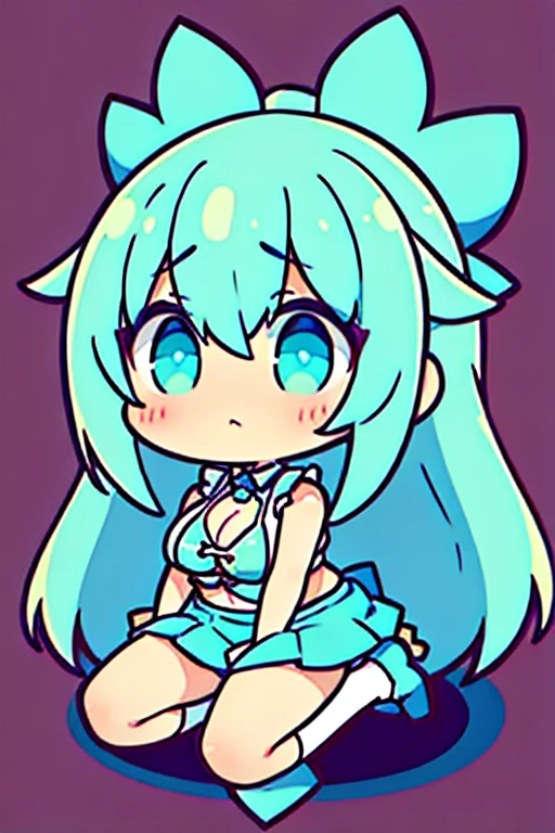 1个Giant Breast Girl, whaite hair,Cyan eyes,Panicked expression