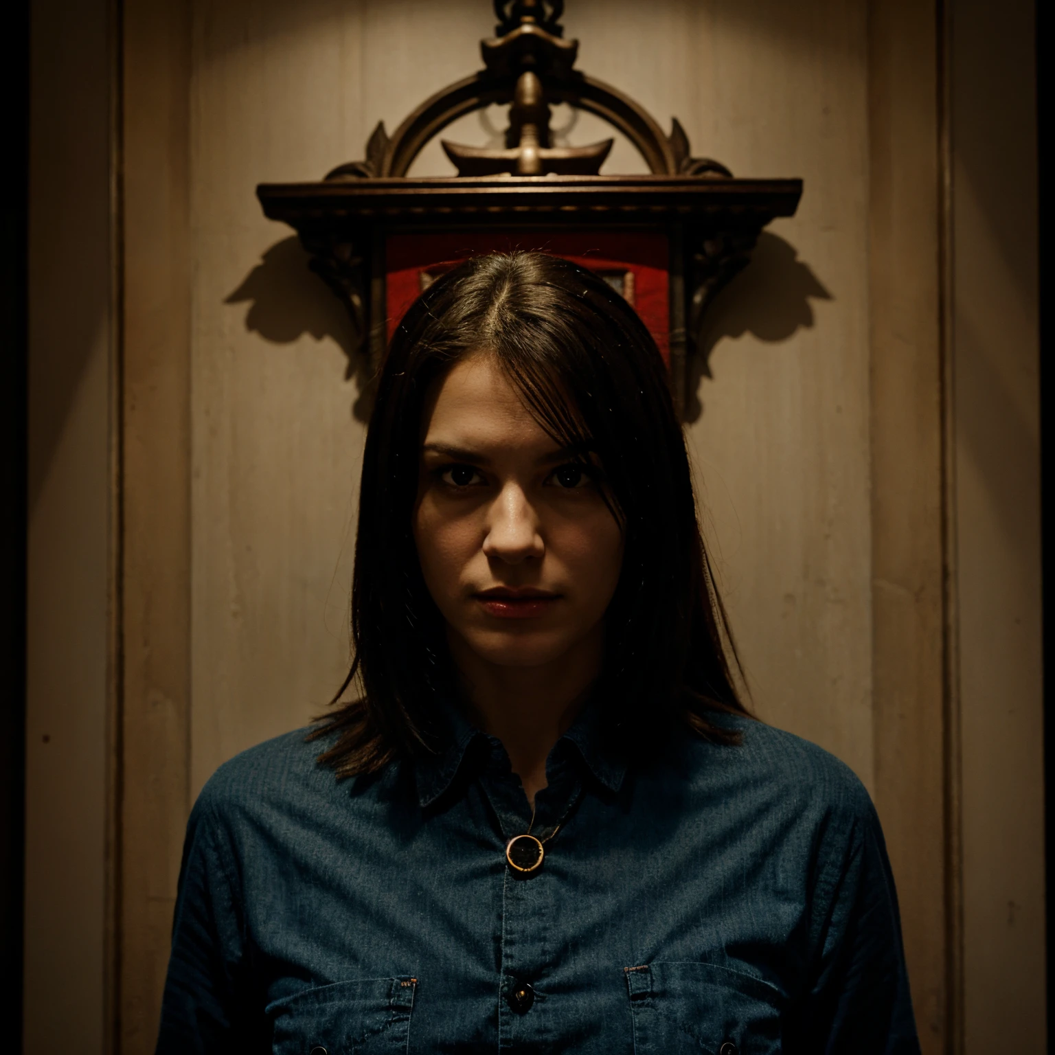 Bdsm, man and wife, leash and collar, dark dungeon, soft lighting,