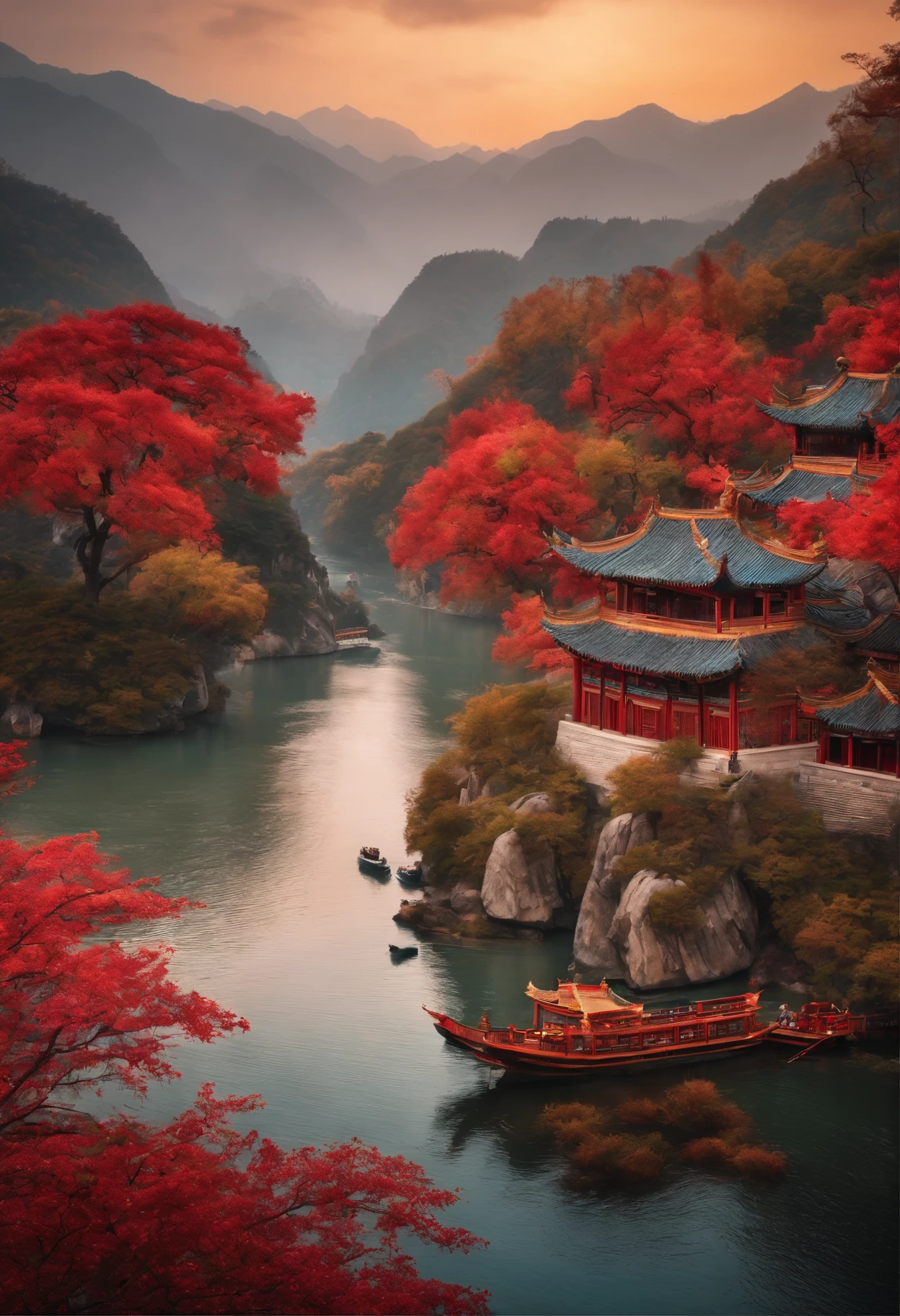 Chinese embroidery，8k，super-fine，Ultra photo realsisim，hyper HD，ultra - detailed