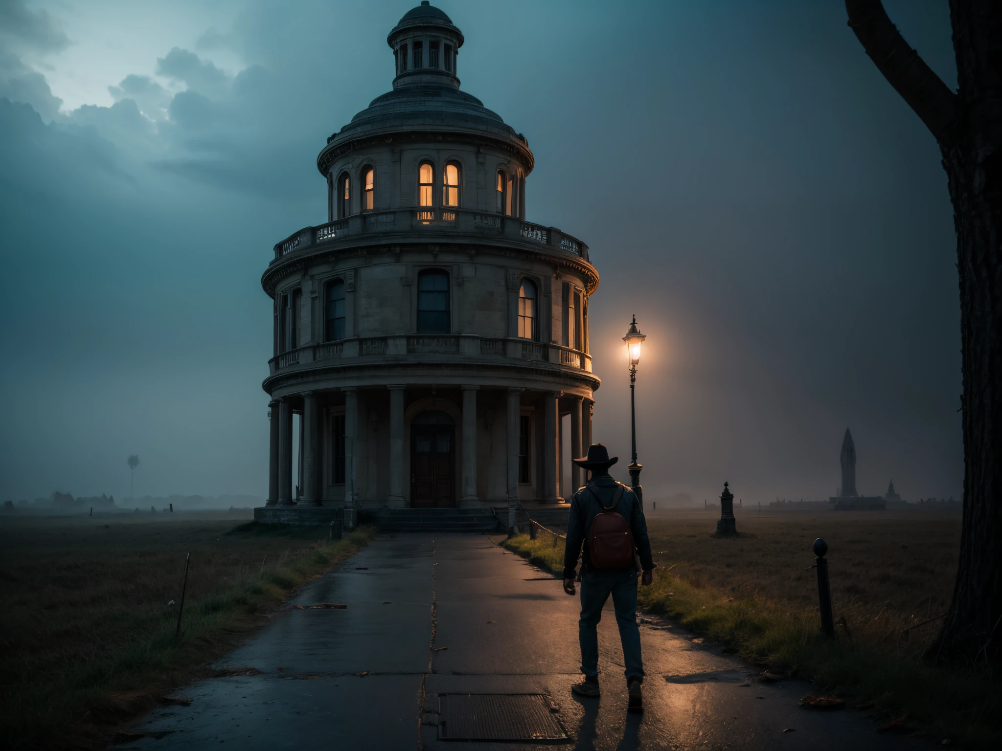 Pan across a spooky landscape where 3D mathematical formulas create a portal to a mysterious realm, blending the eerie with the analytical. Add cinematic depth to this Halloween adventure.