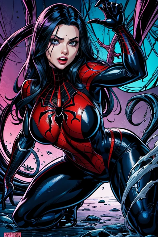 A female version of Venom from Spider Man comics