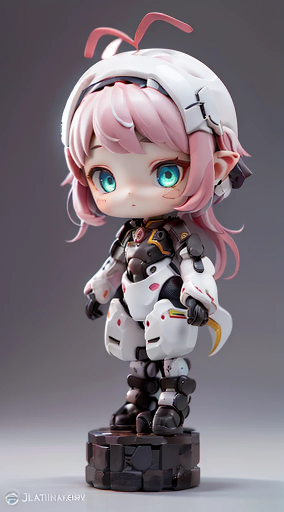 (1 girl robot:1.2),(Former Machina:1.3),(Mythical Creatures:1.2),beast,(pink hair:1.2),(yellow clothes:1.2),Fluffy,(Exquisite Face:1.2),Best quality gradient work)),(Informal art,Beauty and Aesthetics:1.2),deep depth of field,composition(Esbian Full Body:1.2),(chibi:1.2),(beautiful and detailed eyes:1.3),Long tail,(rainbow-candy:0.8),Jay Jay,HC,black background，chibi, Full body