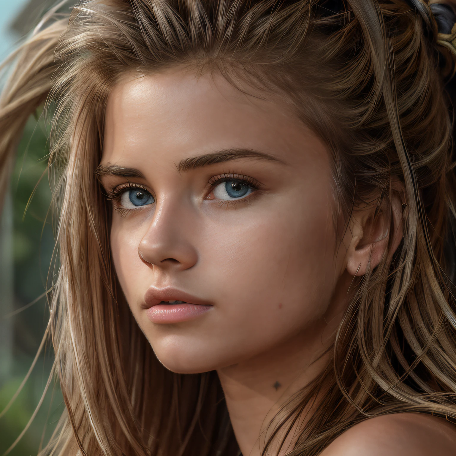 (RAW Photo, Best Quality), (Realistic, Photo Realistic: 1.3), Best Quality, Highly Detailed, Masterpiece, Hyperdetail, Illustration, 1 Girl, Forehead with Painting, upper_body, Dynamic Angle, World Masterpiece Theater, messy_long_hair, Best Quality, Extremely Detailed CG Unified 8k Wallpaper, Ink, Amazing, Cinematic Lighting, lens_flare,dunhuang_style
