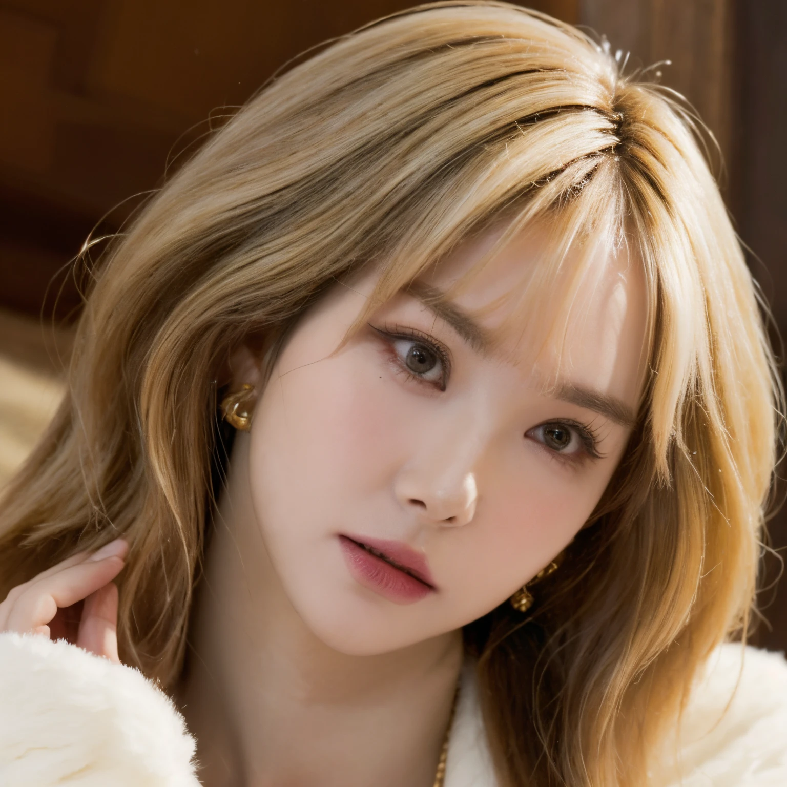 "best quality,masterpiece:1.2,gigantic breasts,(well-endowed breasts),detailed skin texture,detailed fabric texture,highly detailed face,super detailed,8k resolution,complex details,1 girl, blonde hair, long wavy hair, nsfw, k-pop idol