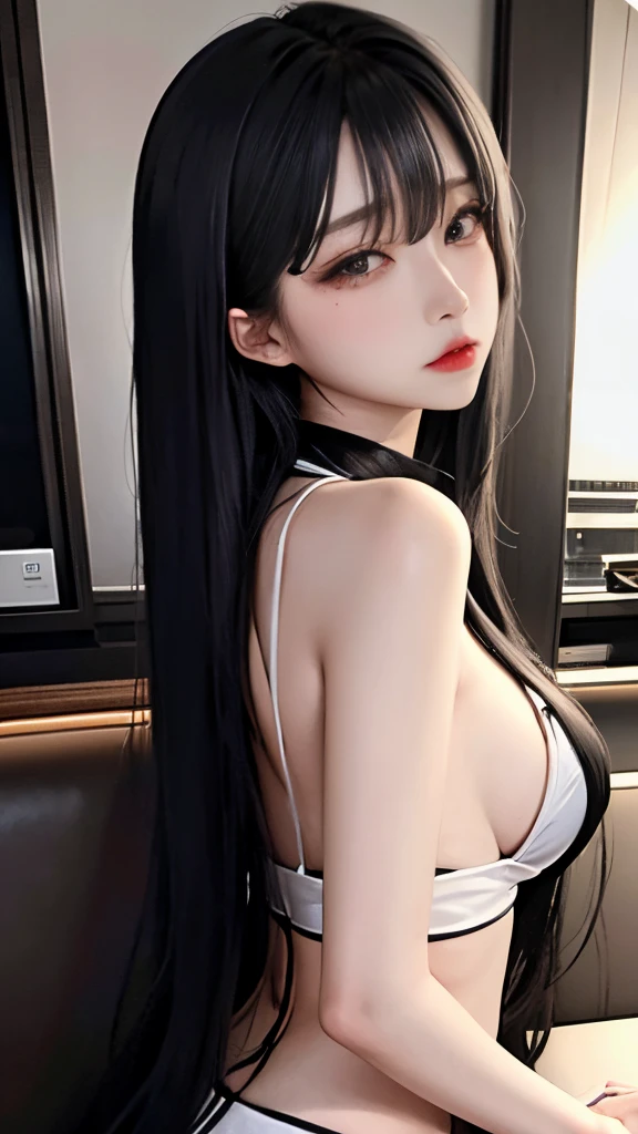 bimbo girl、paradise、hotel、black straight long hair