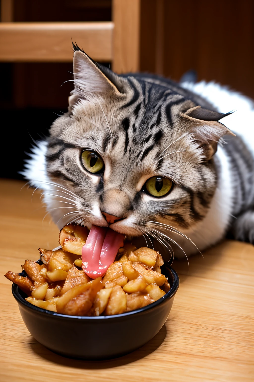 Cat is eating