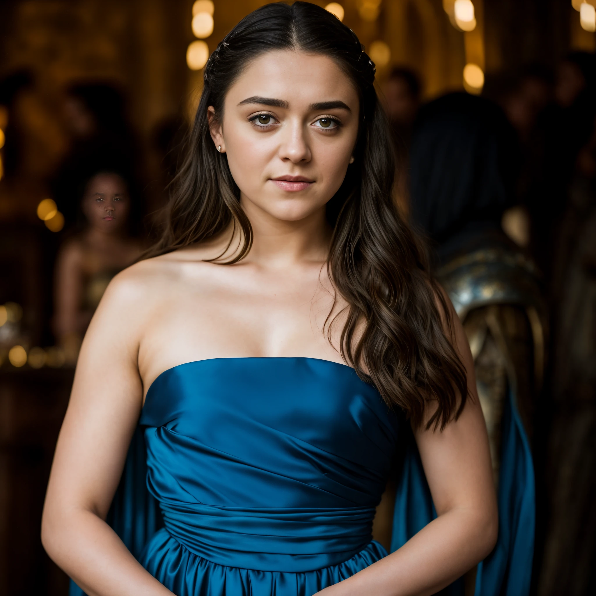 Foto RAW, Arya Stark, Extremely gorgeous lady, Arya Stark PLAYED BY MAISIE WILLIAMS, Queen Arya Stark, she a mature woman now, milf, sexy mediaeval battle dress, gladiator woman, body, 40 years old Woman, body revealing costumes, perky breast, skin pores, big natural breast, erotic costumes, lusty physique, seductive figure can capture every people's attention, Game of thrones costumes, revealing captivating figure, Mediaeval costumes, revealing clothes, A tomboy, she would rather fence than dance, warrior queen , game of thrones screen caps, Game of Thrones Series, (pele altamente detalhada: 1.2), 8k UHD, DSLR, soft-lighting, alta qualidade, grain of film, Fujifilm XT3, flawless picture, highly detailed, detailed Beauty, intricate, 32k, sharp picture,
