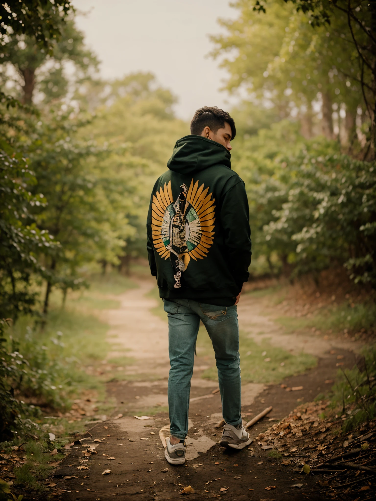 Green colour hoodie