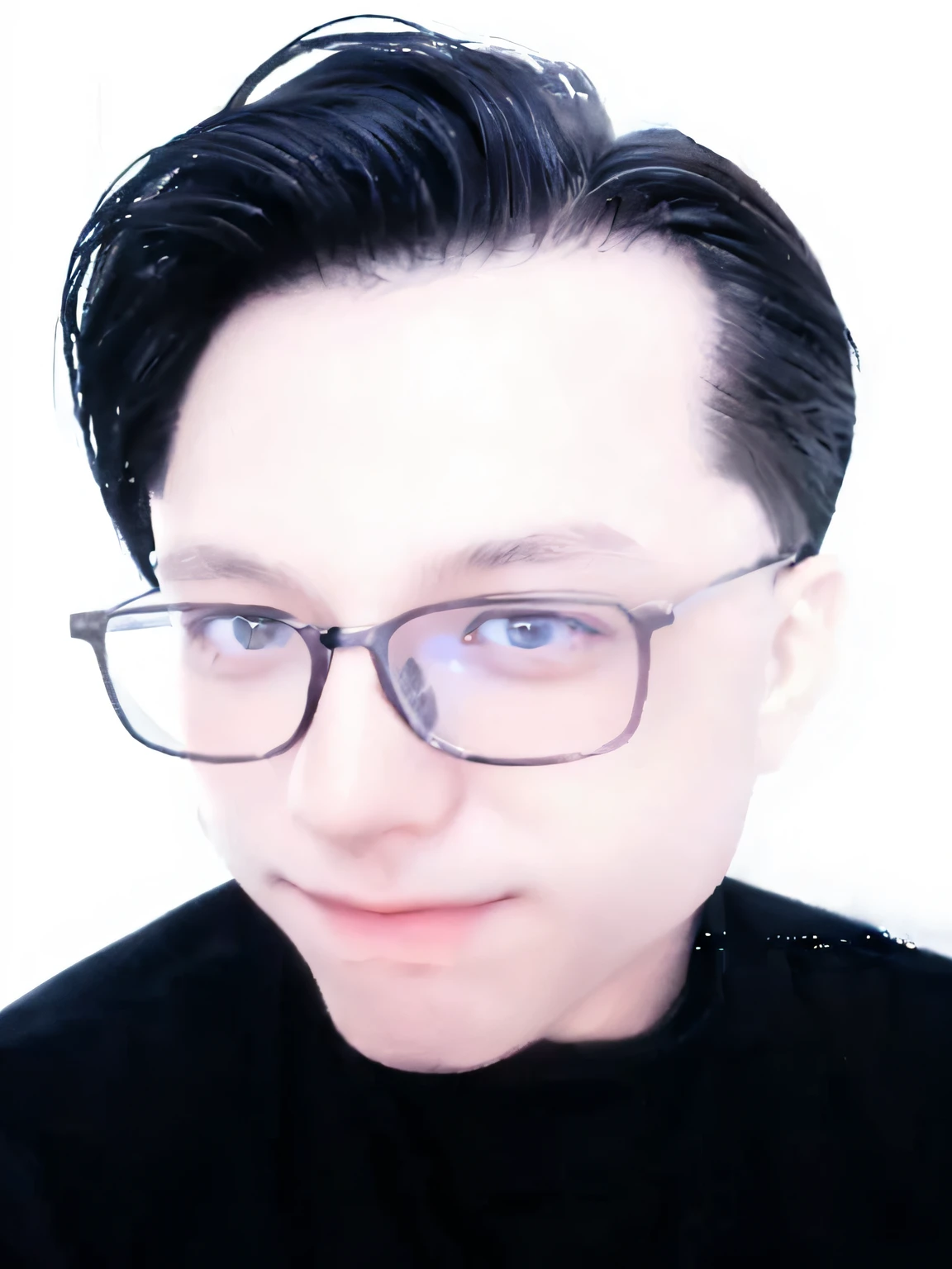 A young man, wearing glasses, with the best quality, (a masterpiece:1.1), (enhanced fidelity:1.4)