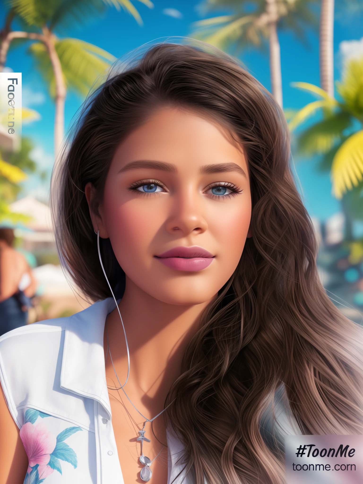 A young girl with brown hair , olhos claros , ultra realista 8k