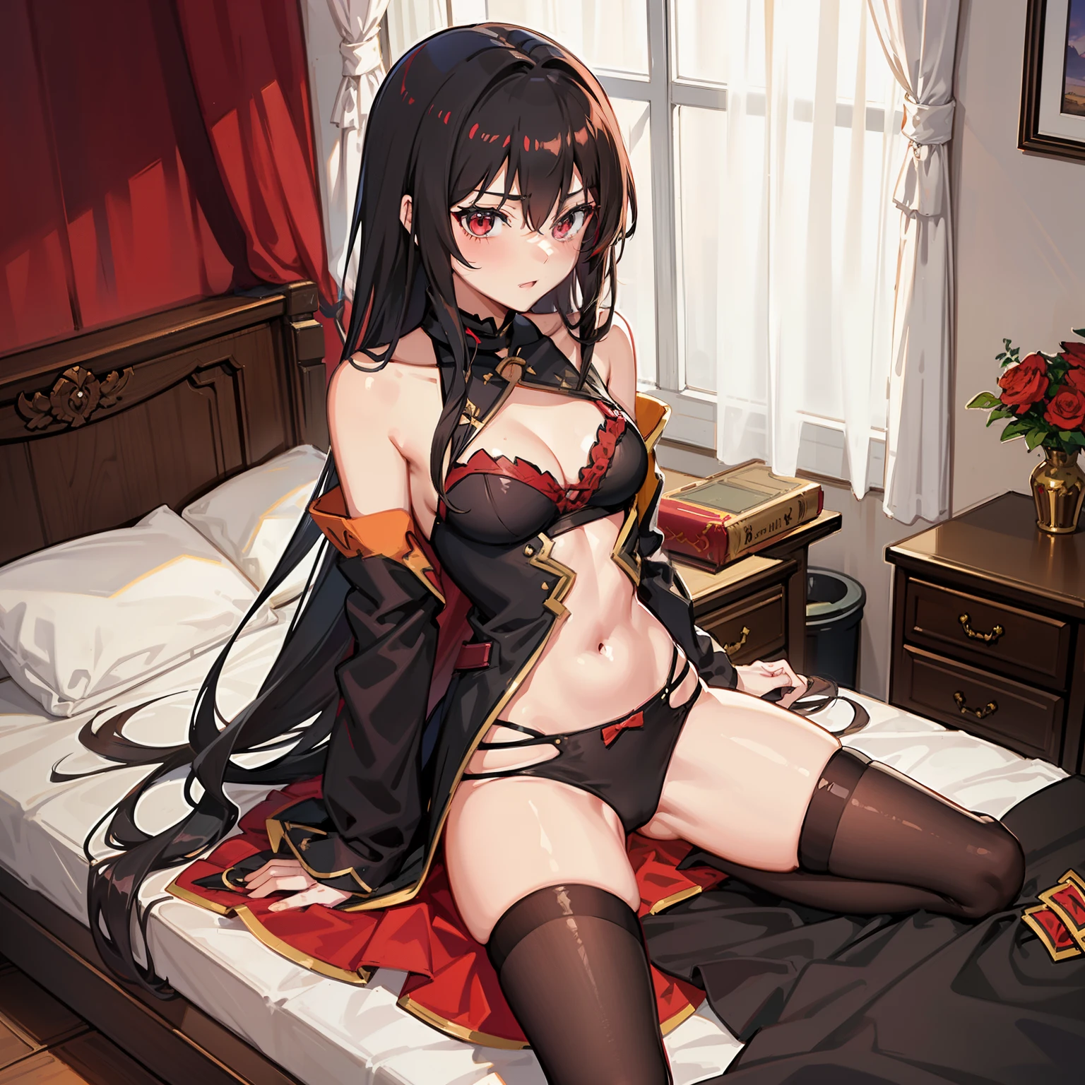 teens girl，seductiv，Pure，fine，Saking,  megumin,   rias gremory