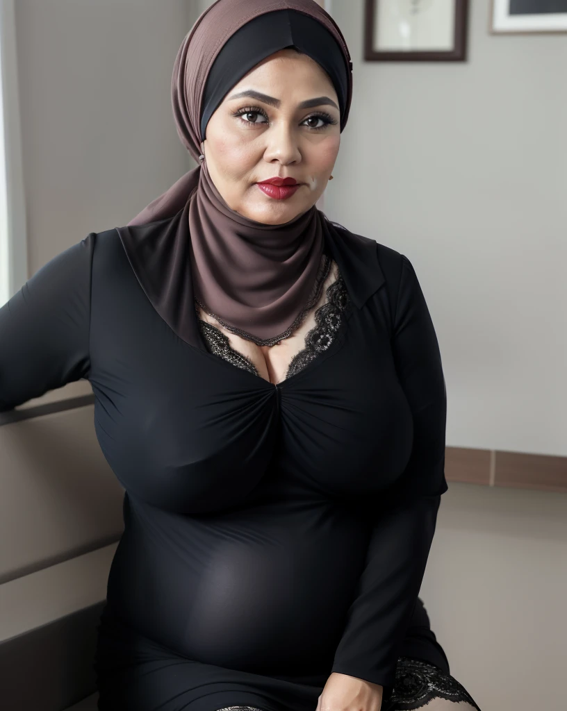 58 years Old, Hijab Indonesian mature woman, Big Tits : 96.9, Gamis, Breast about To burst out, at doctor office, Dark light, at Nighttime, ((CHUBBY )), ((HUGE BREAST)), ((GIGA BREASTS)), ((HEAVY NIPPLES)), (( HUGE NIPPLES)), ((RED LIPS)), ((RED LACE)), ((HEAVY PREGNANT)), ((HEAVY NIPPLES)), ((HEAVY CHUBBY)),