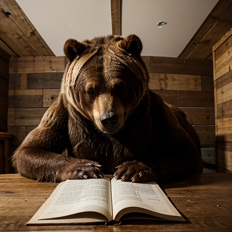 Grizzly bear signs a contract