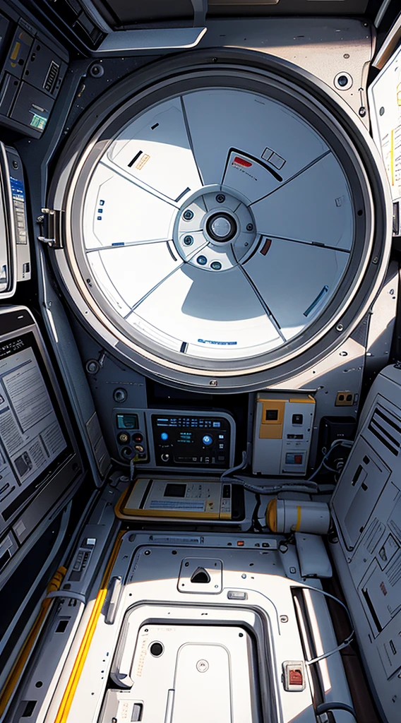 A view from inside a spacecraft