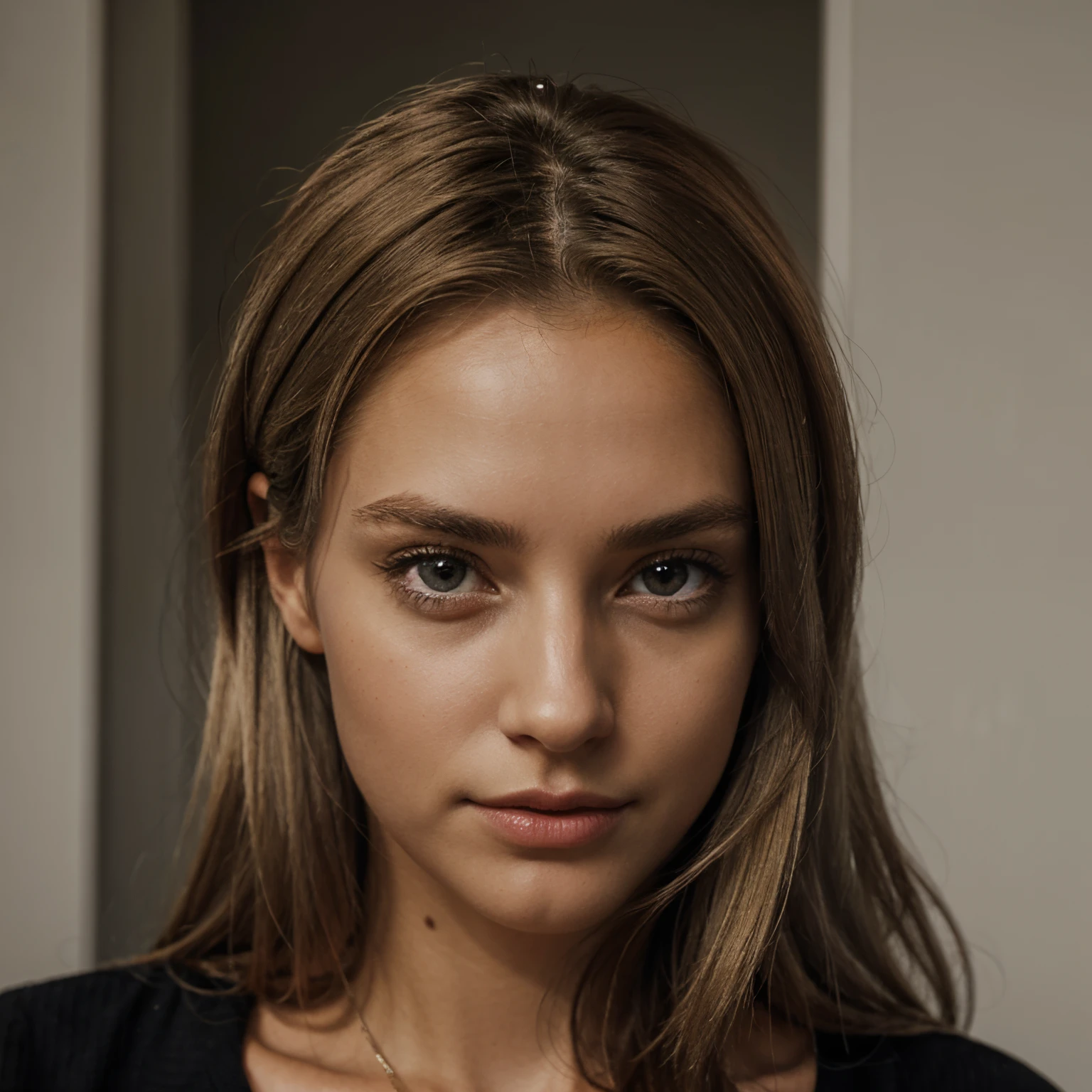 Tall European dark blonde Grey eyes