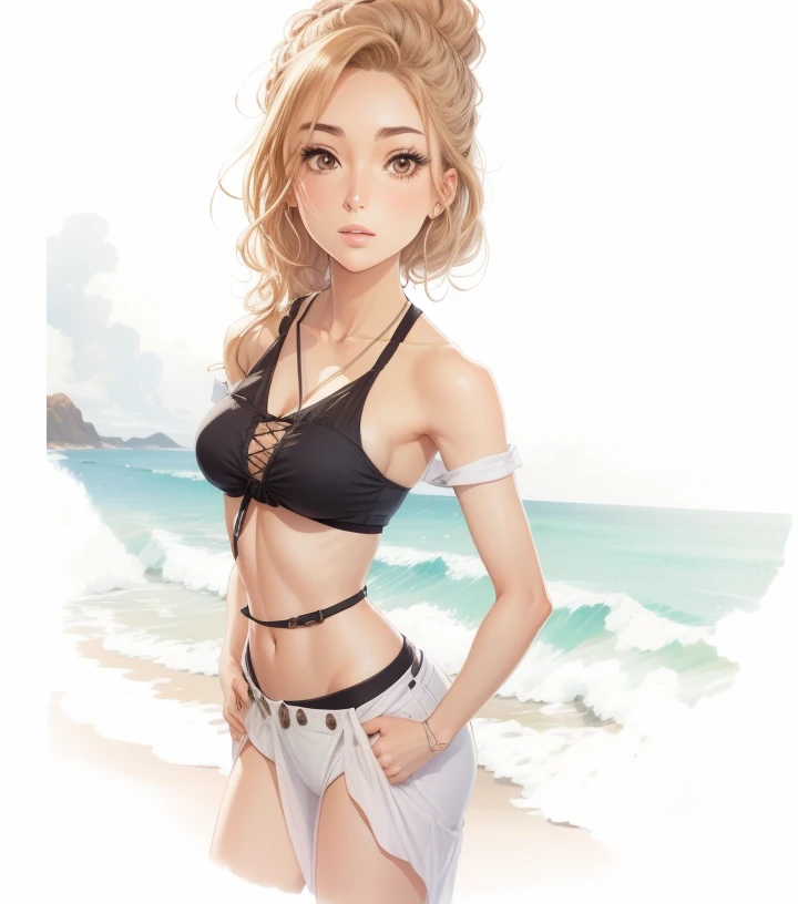 un dibujo de una mujer en bikini y bragas, pose casual, Proporciones realistas SFW, Concepto de personaje poco realista, girl sketch, sketchy artstyle, Boceto antiguo, Personaje de estilo anime, Fanart de chicas, boceto de anime, Proporciones realistas!!, Concepto de personaje realista, Estilo anime semirealista, Dibujo de personaje de cuerpo completo, pencil and ink manga drawing, Personaje de manga, loose pencil sketch