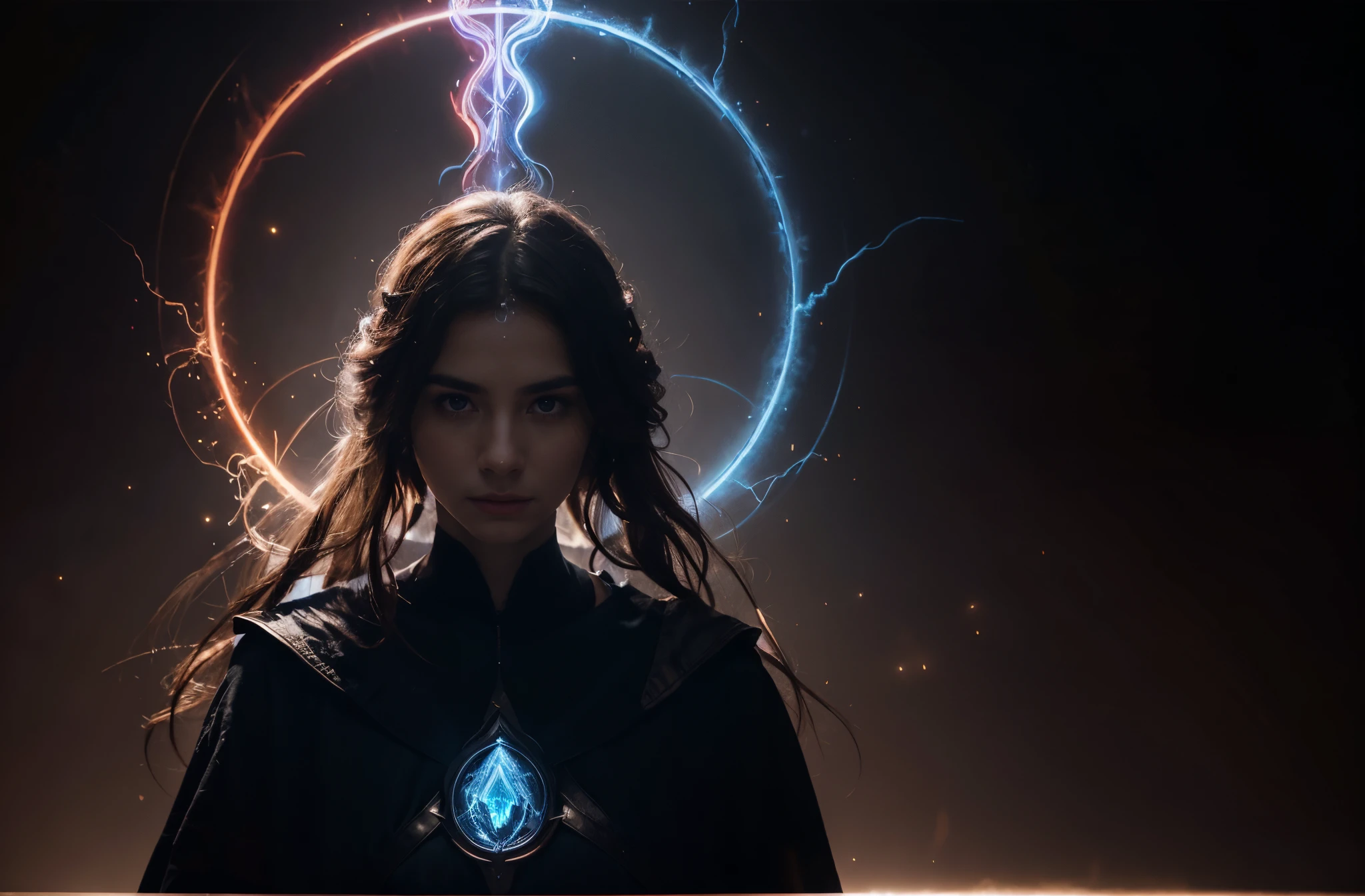 Servant of Light, epic photorealistic masterpiece, spiritual, mystical vibe, solo portrait, glow, volumetric fog, vibrant