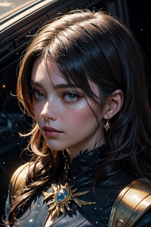((tmasterpiece))，(The best quality at its best)，(Half-body)，looks away，(ultra intricately detailed)，(highest resolution)，(8K)，(Clean Line Art)，(perfect facial features，Perfect pulp)，(official arts)，1Blittle Girl，Great Wizard，Star magic，incomparable beauty，Magnificent mantle，Pale-skinned，authoritative，Dark blue style，EMPTY，loneliness，galactic，Have a keen eye for things，rich