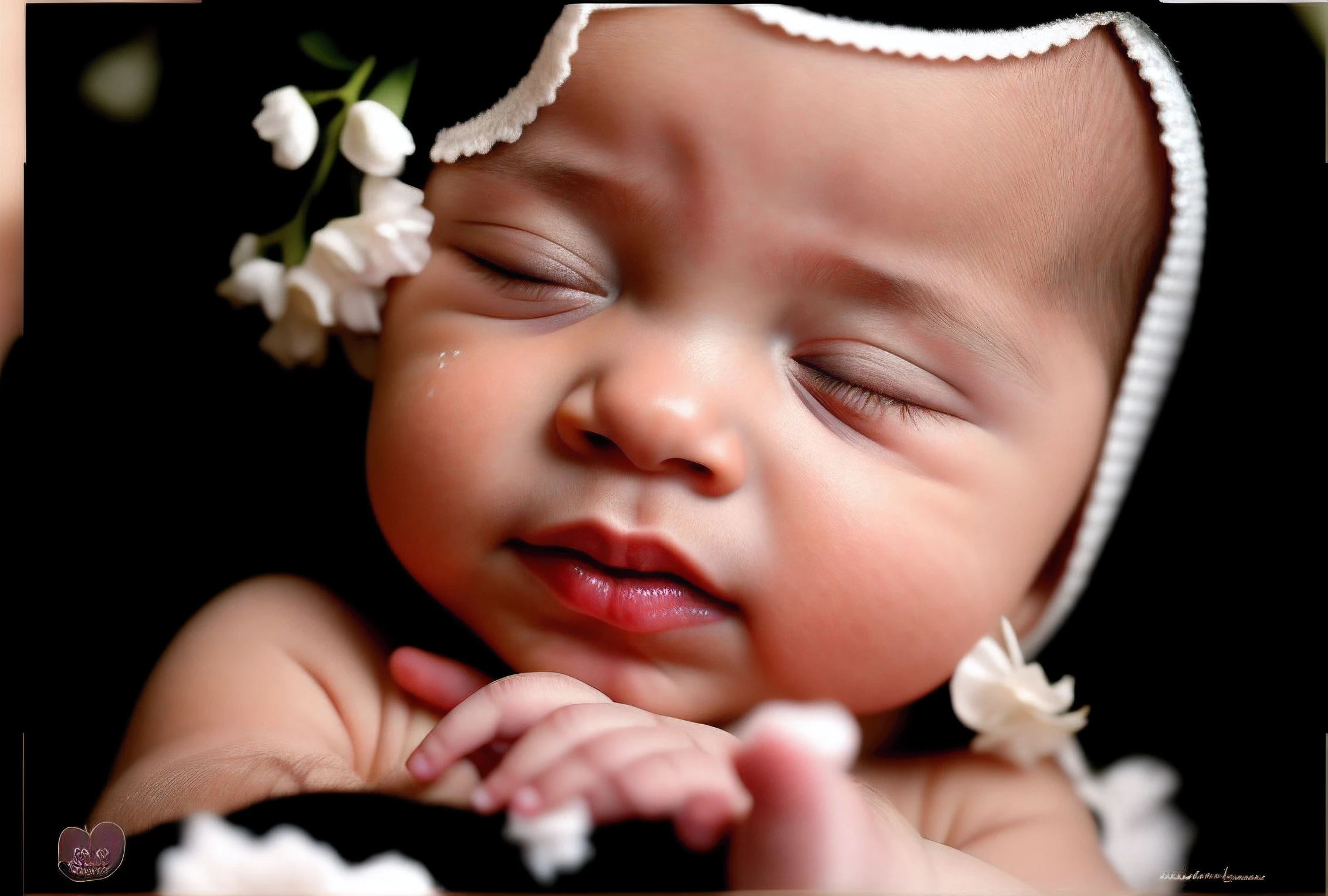 portrait, sleeping baby, fetus, inside womb, rosy face, hd, realistic, cute, baby girl,  8k, uhd, high quality, sharp focus, he composition beautiful rich and bright