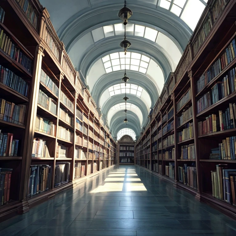 biblioteca mistica , cheia de magia